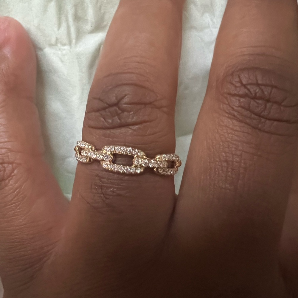 100% AUTHENTIC DAVID YURMAN STAX CHAIN LINK RING - Picture 7 of 9
